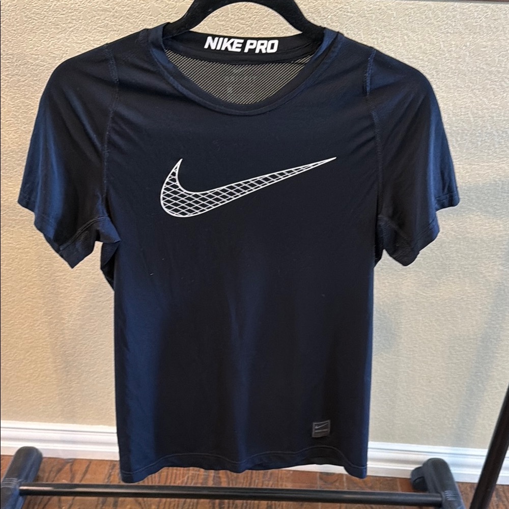 Nike Pro Black Dri-FIT Short Sleeve Tee with Reflective Swoosh